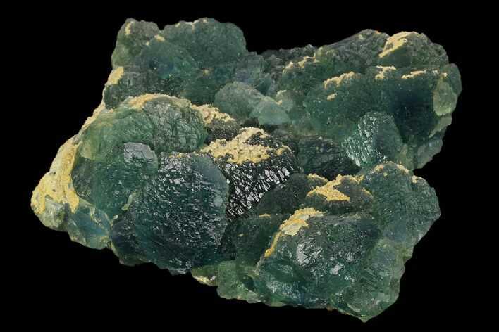 Stepped Blue-Green Fluorite Crystal Cluster - China #128932
